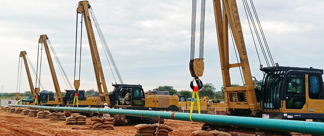 90T Rohrschicht Bau Rohrleitung Schicht Drahtseil Luffing Öl und Gas Pipeline Bau
